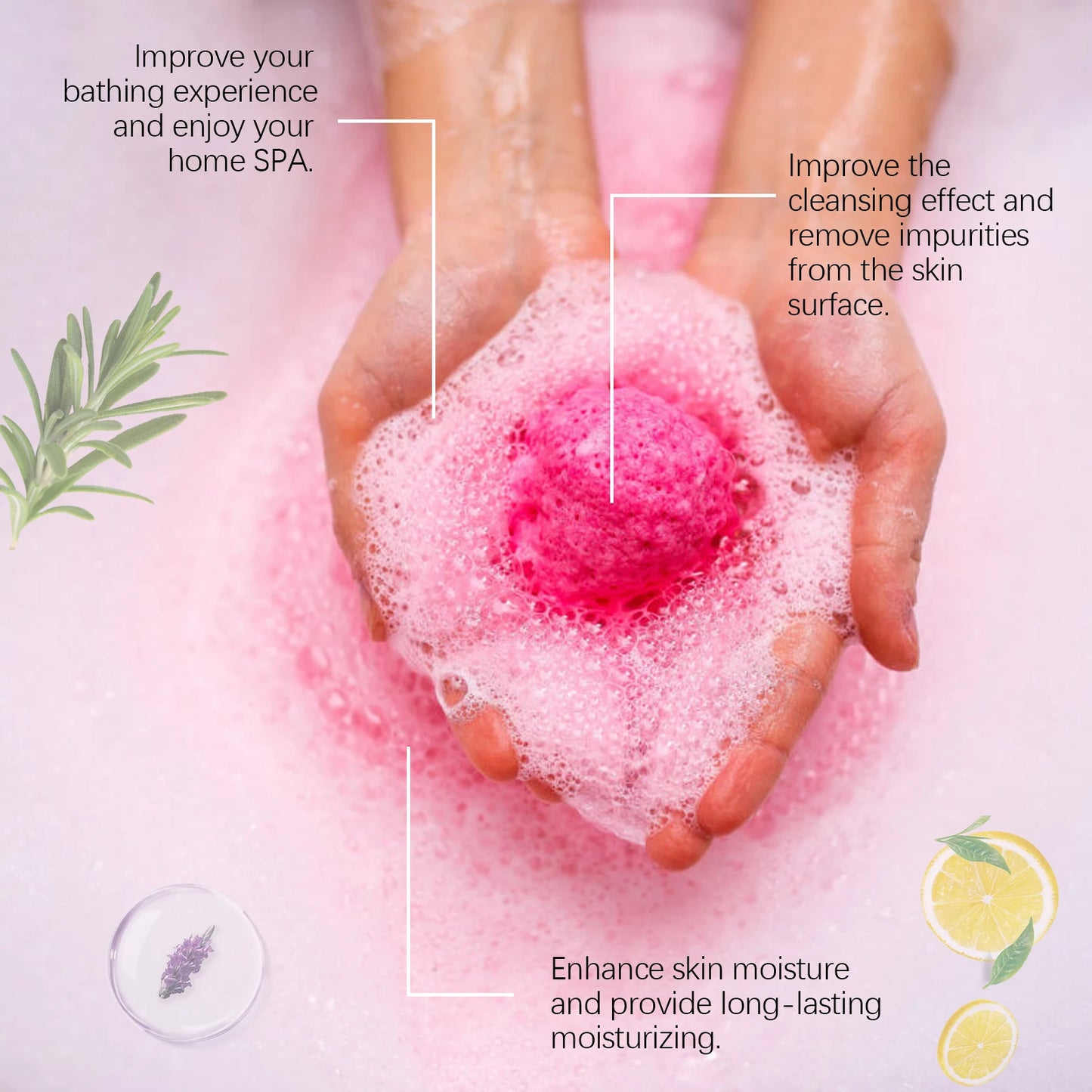 Bath Bombs Aromatherapy Body Relaxation Stress Relief Gentle Exfoliating Moisturize Tender Skin Bubble Bath Balls Christmas Gift