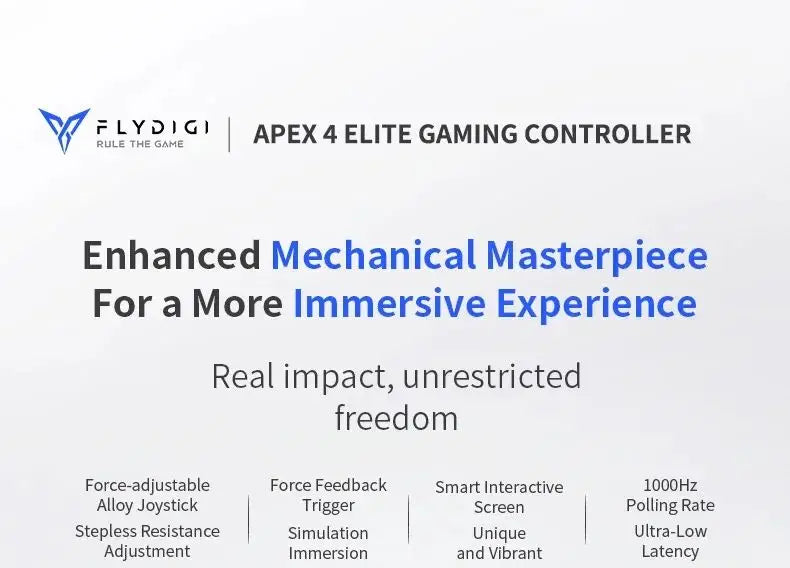 Flydigi APEX 4 Elite PC Gaming Controller, For with Switch/PC/Android/iOS/Mobile/TV Box, Wireless Gamepad,PC Gamer PS Cloud Game