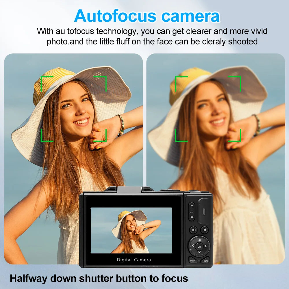 Digital Camera 4K 48MP 3.0 Inch Rotatable Screen 18X Digital Zoom WiFi Video Camcorder Vlog Recorder YouTub Webcam Cameras