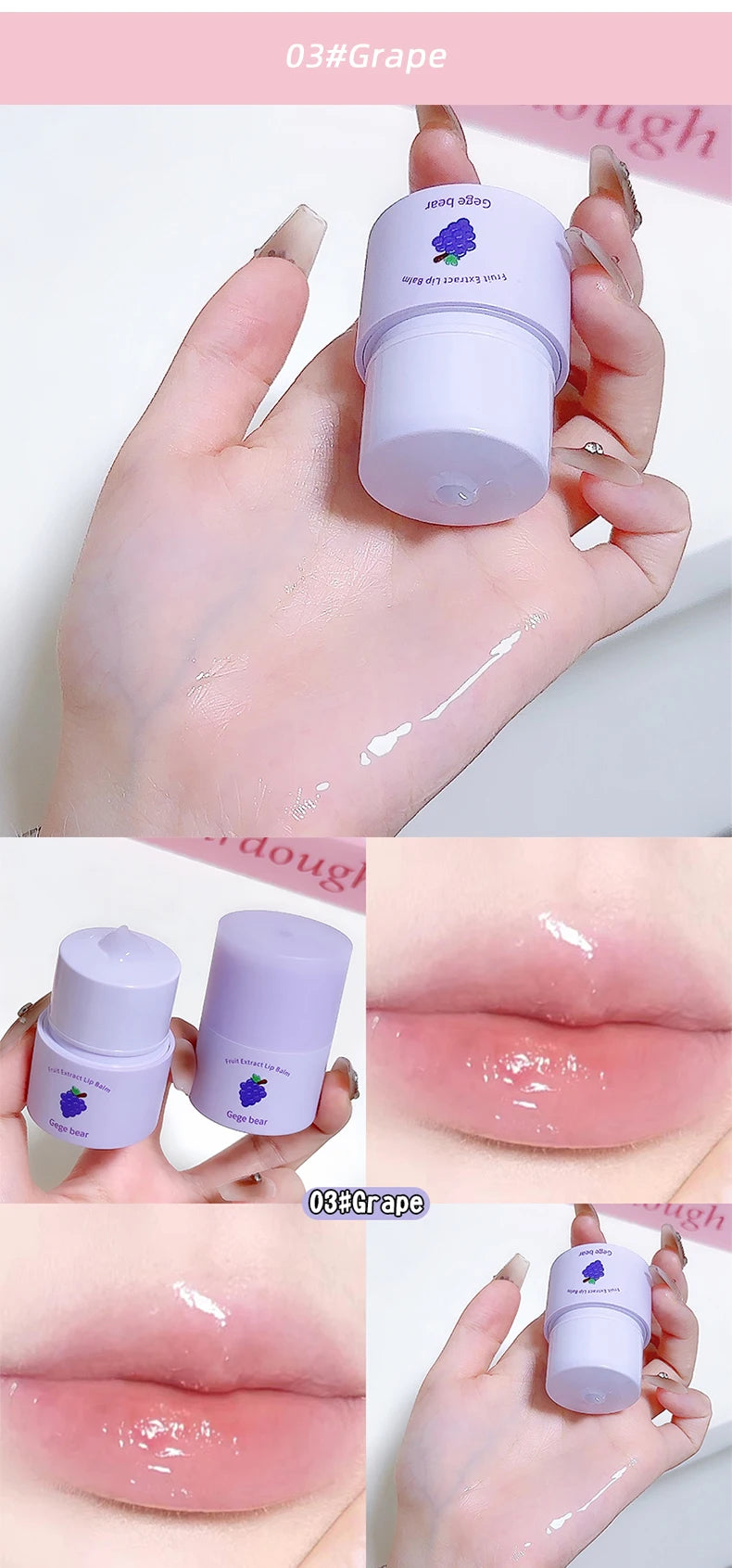 Gege Bear Fruit Extract Lip Balm Moisturizing and Anti-Cracking Lip Gloss in Autumn and Winter