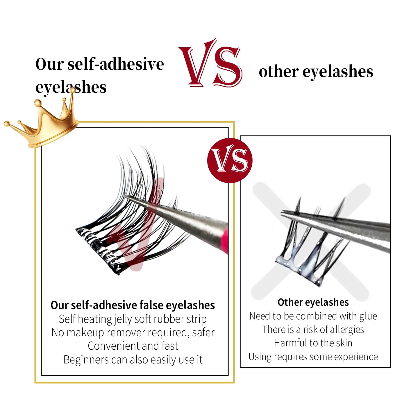 Lash Clusters Set No Glue Needed Self Adhesive Eyelashes Korean Makeup Natural Look Wispy Individual Eyelashes New Manga Lashes