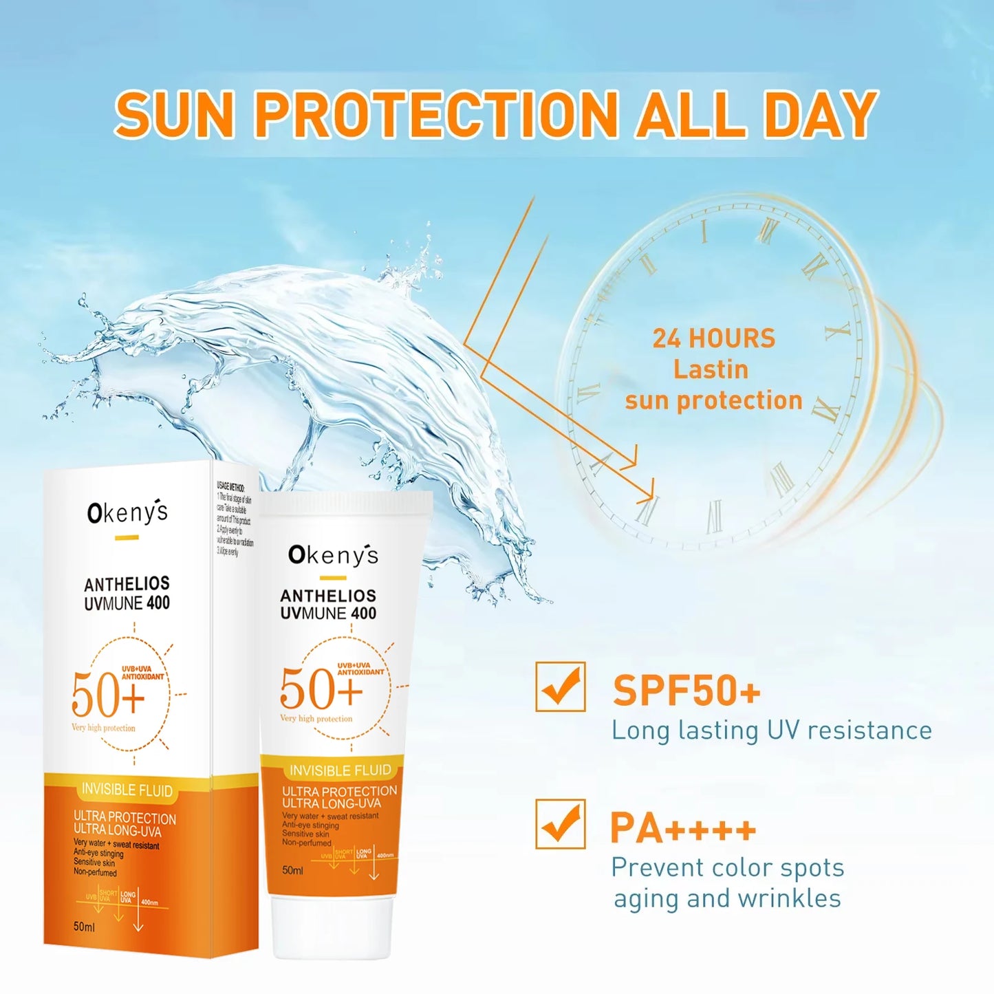 Original  Face Sunscreen Anthelios XL Anti-Shine Invisible Fluid | Anti-Imperfection Ultra SPF50 Body Sunscreen Whitening