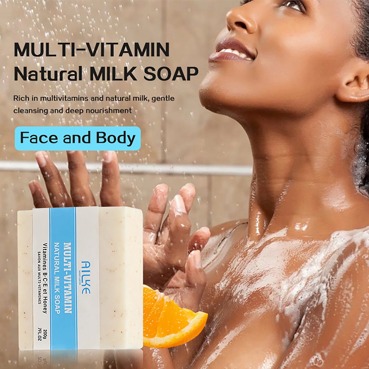 AILKE Multi-Vitamin Lightening Skin Set, Reduce Blemish, Absorbs Quickly Moisturizes with Vitamins B/C/E, Rejuvenates Skin