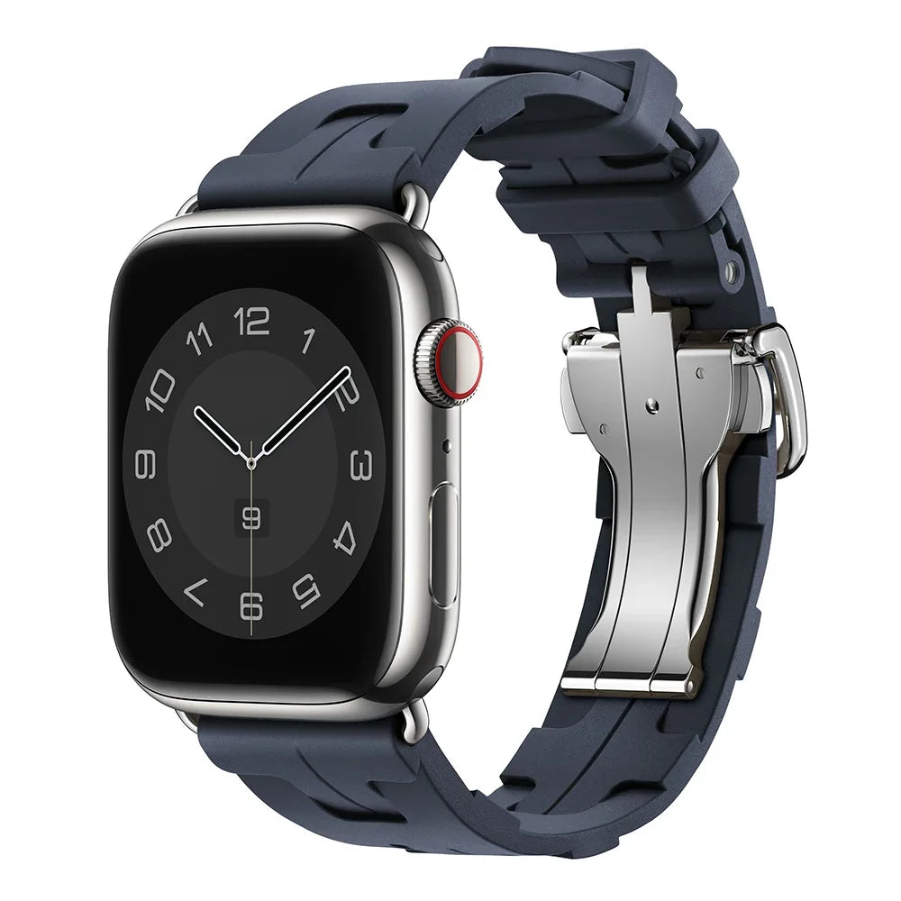 Kilim Single Tour Silicone Strap For Apple Watch Band 44mm 40mm 49mm 45mm 41mm 42mm bracelet iwatch series 9 se 3 6 7 8 ultra 2