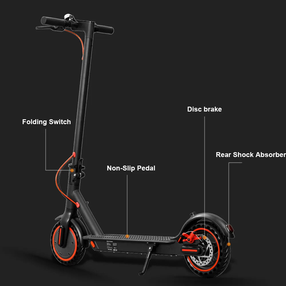 US inventory HEZZO 350W Motor 36v10.4ah Battery Electric Scooter Mobile APP Controlled Folding Electric Scooter