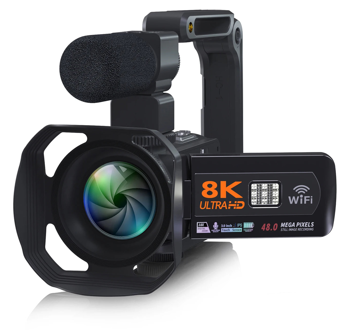 8K Professional Camcorder WIFI Digital Video Camera For Youtube Streaming Vlog Recorder 16X Time-Lapse Webcam Stabilizer Cam