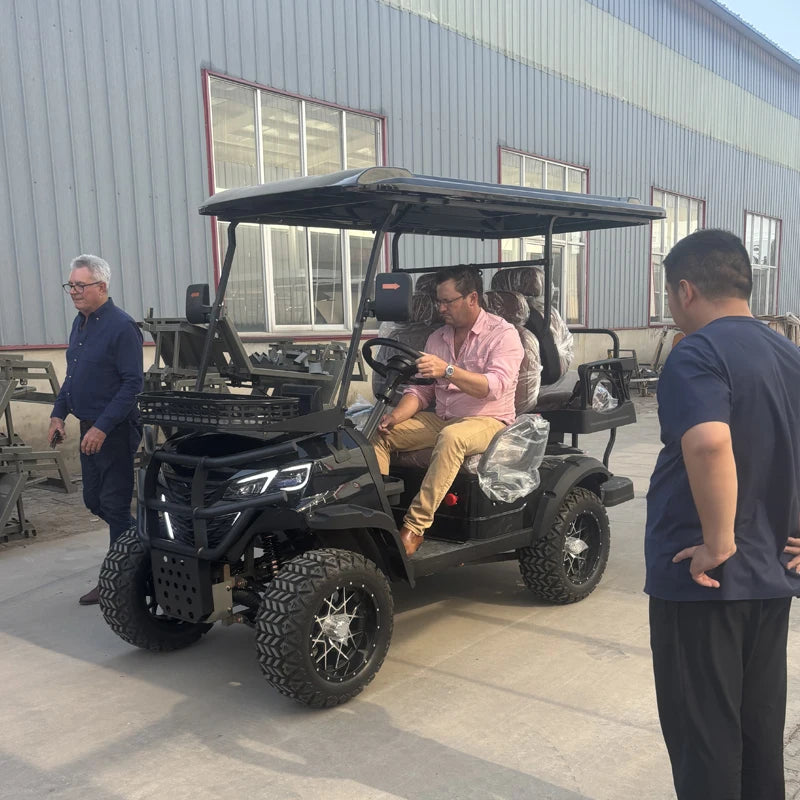 Brand New 4 Wheel Utility Vehicle 2 4 6 Seater 48/60/72V Electric Scooter Club Car Off Road Golf Cart With Rear Cargo Box