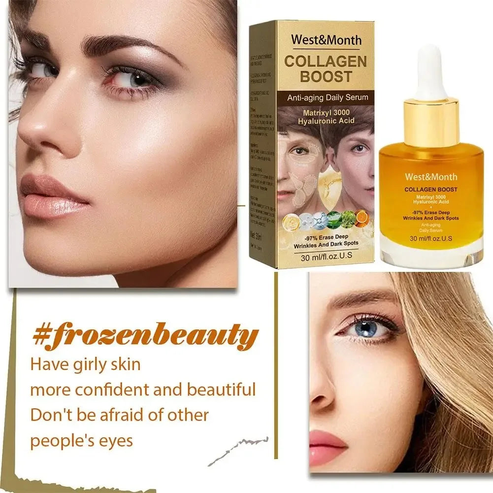 Collagen Face Serum Smoothing Wrinkle Moisturing Tightening Nourishing Hydrating Elasticity Brightening Face Skin Care Product