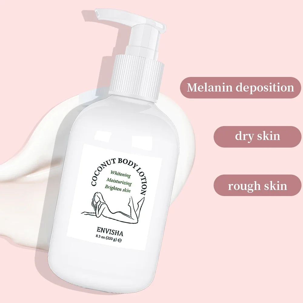 Body Lotion Butter Skin Care Coconut Oil Face Cream Whitening Moisturizing Brightening Collagen Remove Melanin Beauty Health
