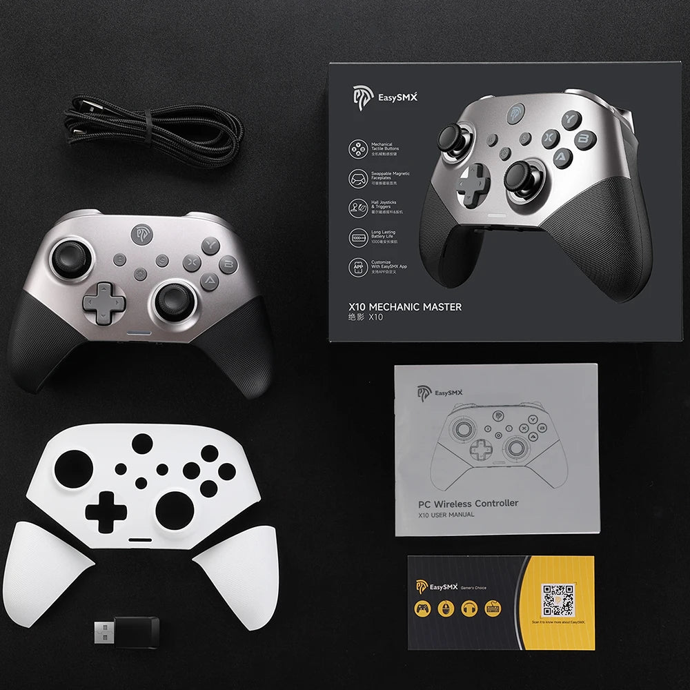 EasySMX X10 Hall Effect Controller (No Drift, No Deadzone),Wireless Bluetooth Controller with Motion Control For PC/Switch/Phone