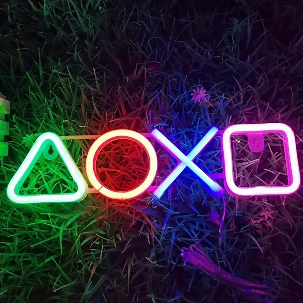 Game Controller Neon Sign for Game Room Decoration - Game Neon Sign for Teen Boys Room Decor, LED Game Neon Sign Game Wall Decor