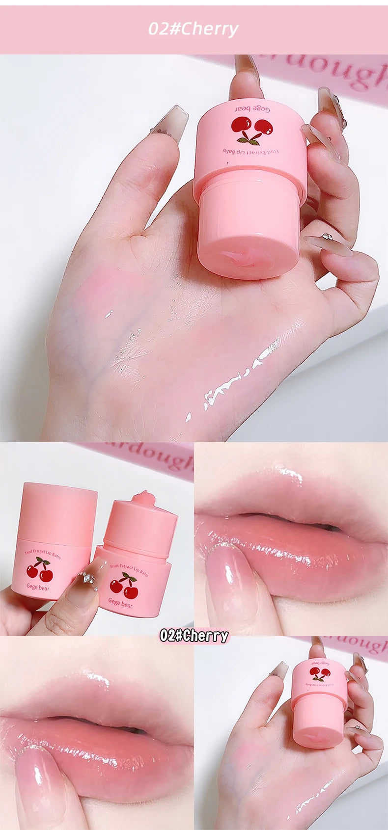Gege Bear Fruit Extract Lip Balm Moisturizing and Anti-Cracking Lip Gloss in Autumn and Winter