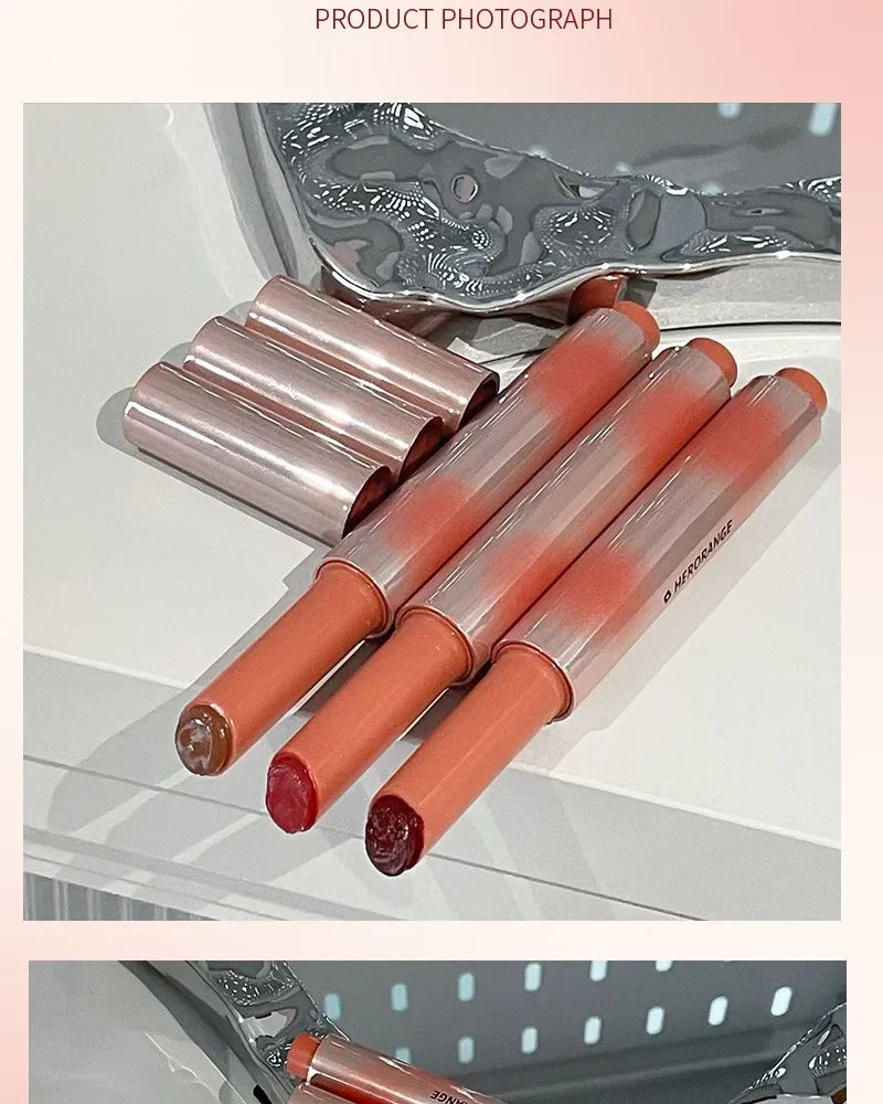 Strawberry Jelly Lipsticks Moisturizing Water Gloss Lip Stick Tint Mirror Clear Lip Gloss Non-Sticky Lips Makeup Korean Cosmetic