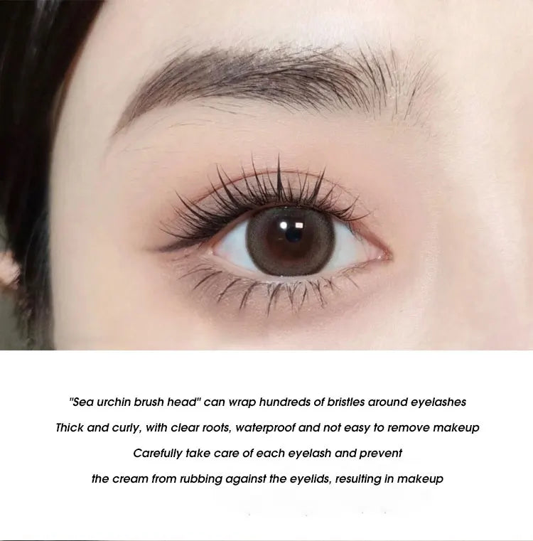 Fiber base mascara case is waterproof, thin and long, not easy to smudging and lengthening Long natural curling