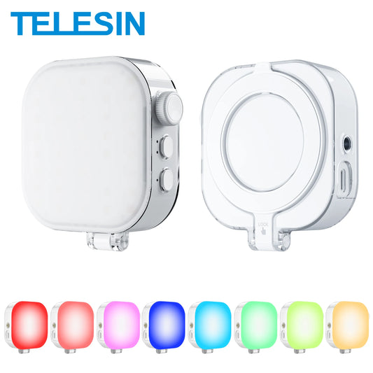 TELESIN Selfie Light Photography Lamp For IPhone IPad Mobile Phone Laptop Photo Clip Colorful Magnetic Fill Light 60 LED