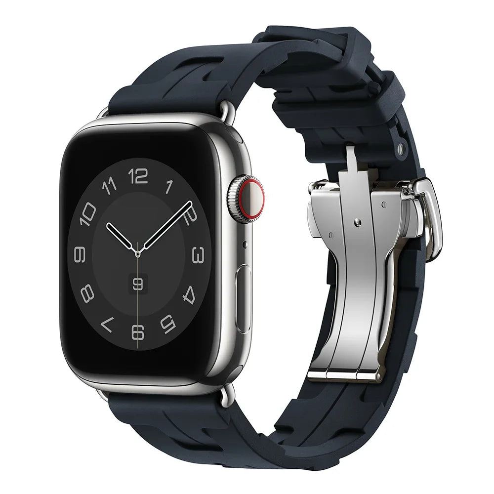 Kilim Single Tour Silicone Strap For Apple Watch Band 44mm 40mm 49mm 45mm 41mm 42mm bracelet iwatch series 9 se 3 6 7 8 ultra 2