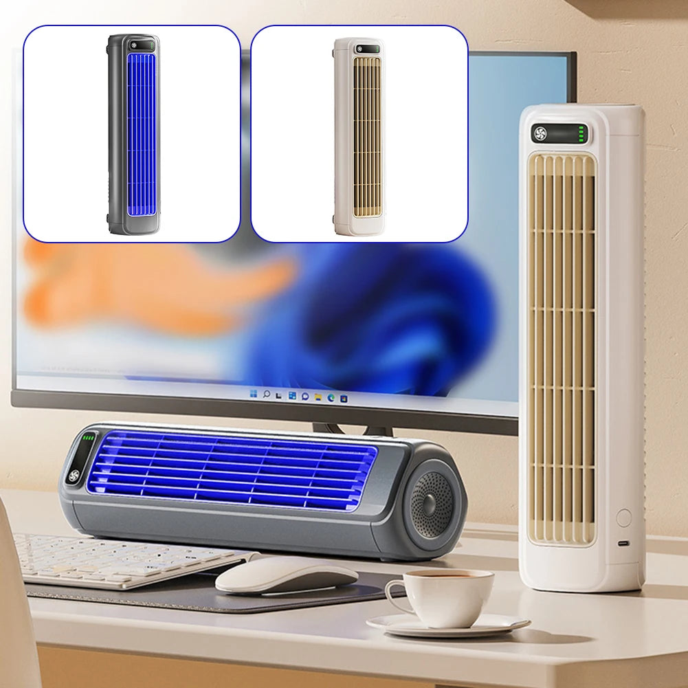 Multifunctional Electric Fan USB Cooling Fan AIr Conditioner Battery Powered Lightweight Desk Fan For Summer Bedroom Home Office