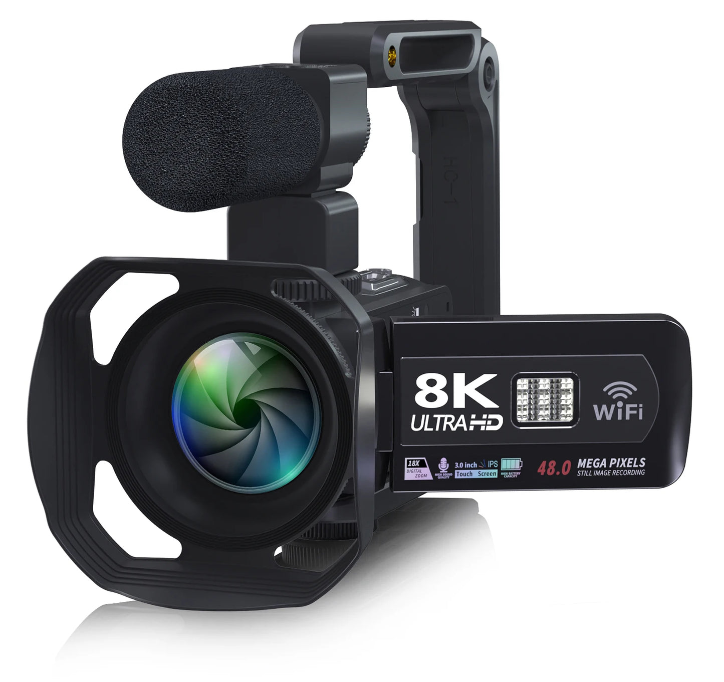 8K Professional Camcorder WIFI Digital Video Camera For Youtube Streaming Vlog Recorder 16X Time-Lapse Webcam Stabilizer Cam