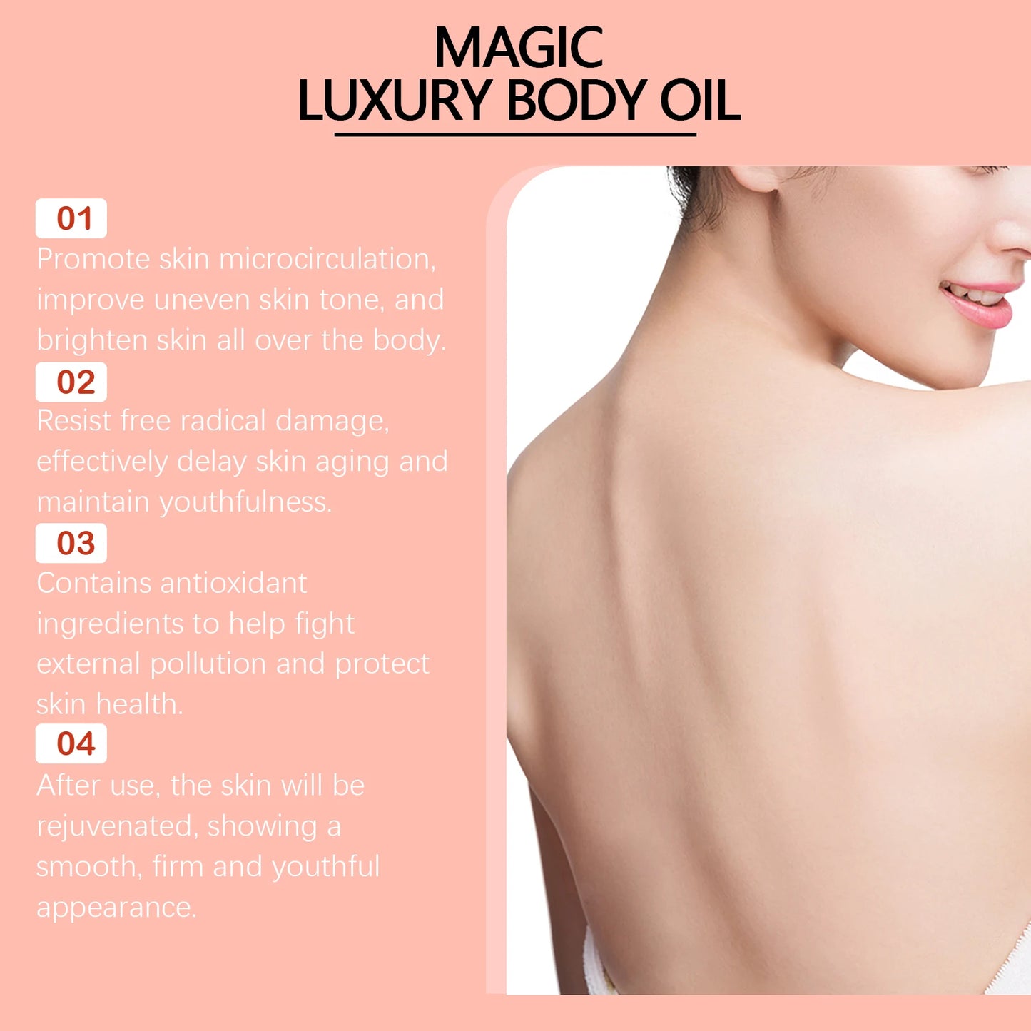 OCEAURA 3.38 OZ Magic Luxury Body Oil Deep Moisturizing Deeply Moisturizes Dry Skin Winter and Autumn Body Nourishing Oil