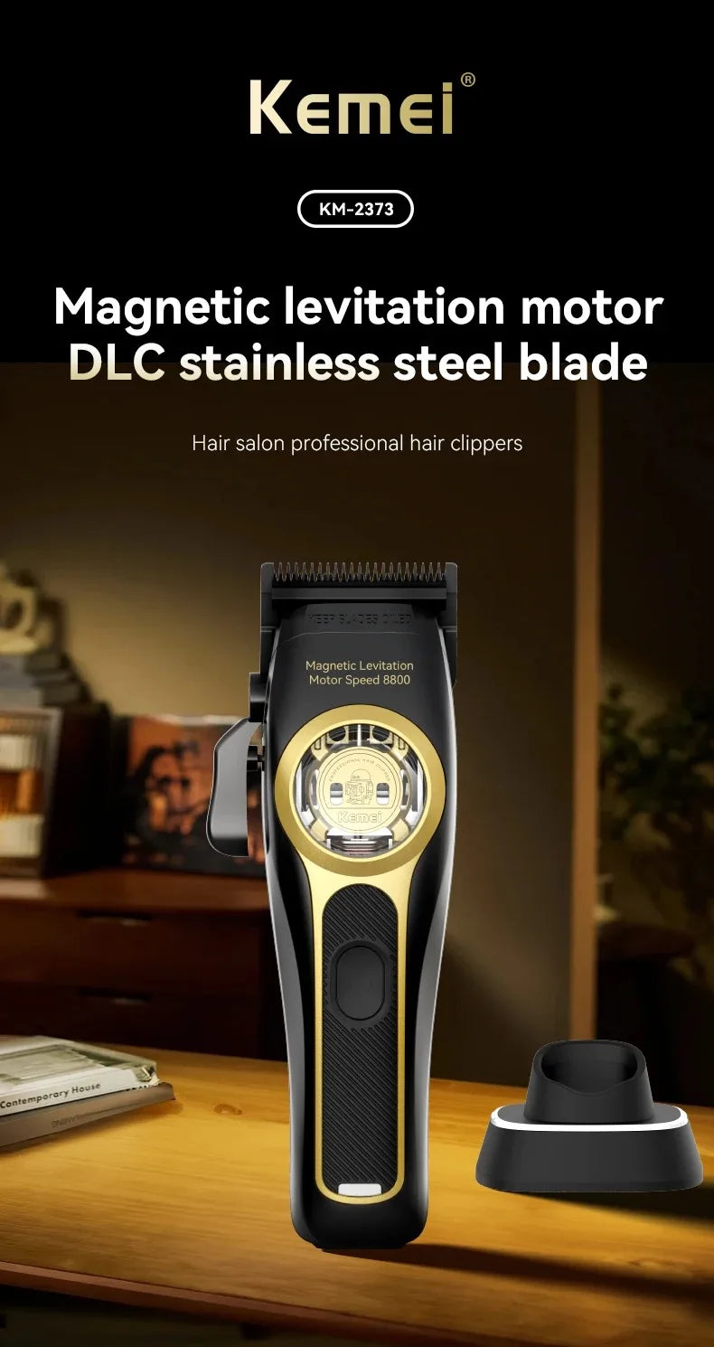 Kemei 2373 2268 Barber Hair Clippers Professional Cordless Hair Trimmer Electric Men Finish Hair Cutting Machine Vector Motor
