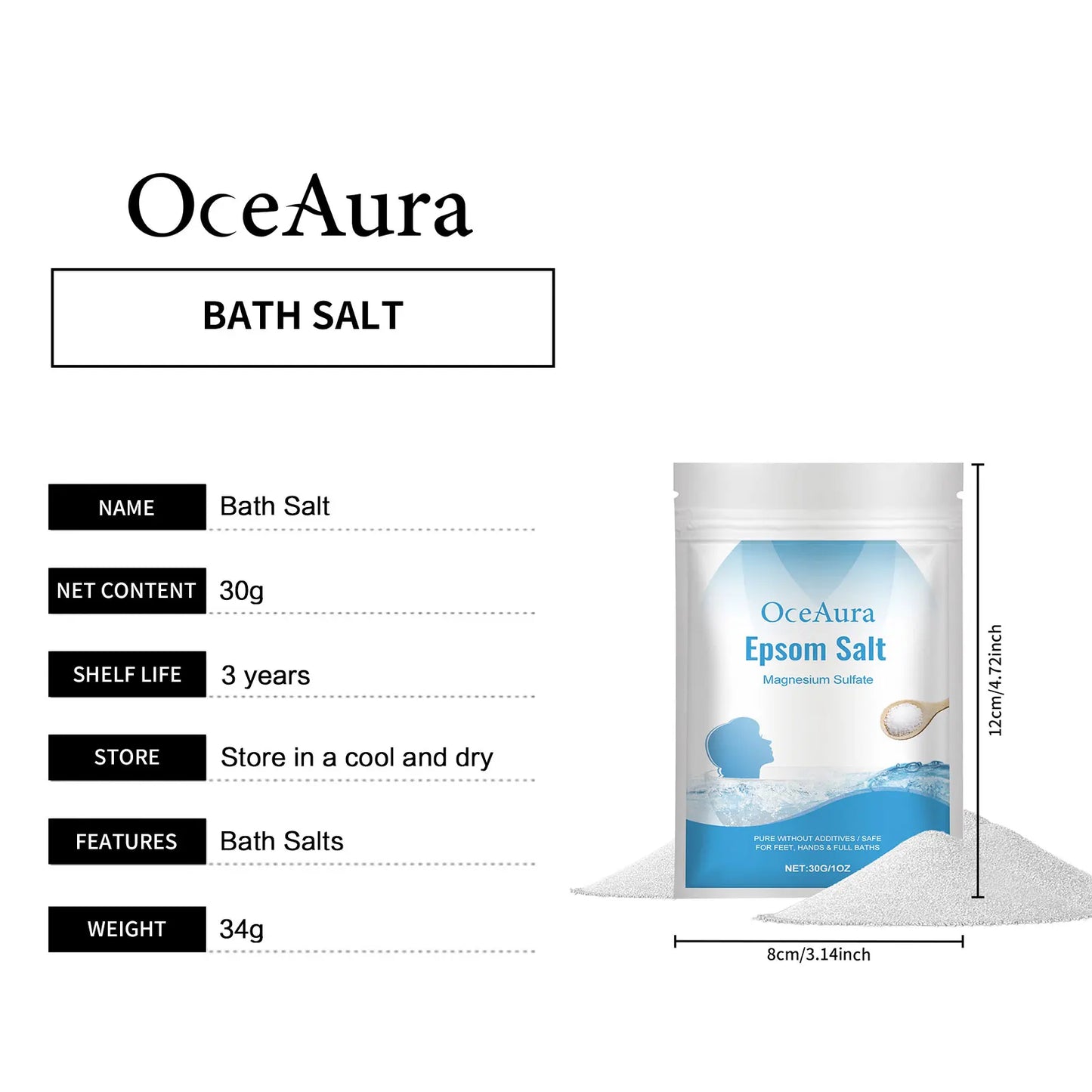 Bath Salt Spa Exfoliating Dead Skin Removal Improve Roughness Smoothing Cleansing Skin Body Wash Soothing Moisturizing Skin Care