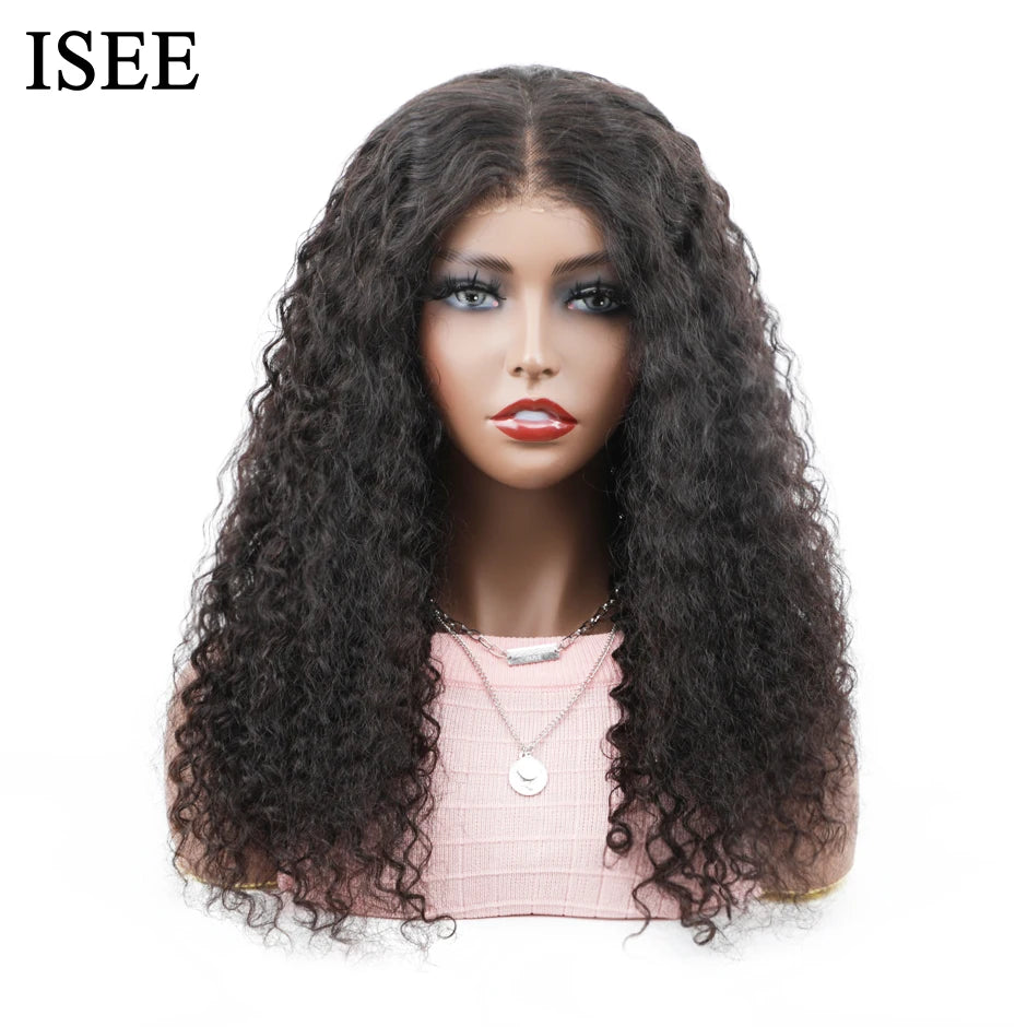Wear Go Wig ISEE Hair Mongolian Water Wave 6x4 Glueless Preplucked Human Wigs Ready To Go Pre Cut Lace Easy Install HD Lace Wigs