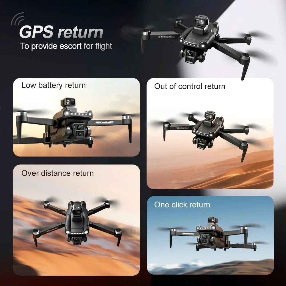 Original V198GPS Drone ESC 8K Profesional  Brushless Laser obstacle avoidance Aerial Optical Foldable Quadcopter Mini Dron New