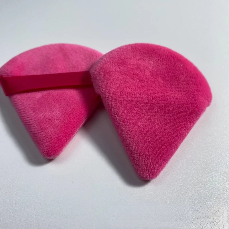 1pc Velvet Triangle Shaped Powder Puff Wet Dry Used Washable Soft Makeup Sponge Tool For Foundation Powder Blusher Wholesale