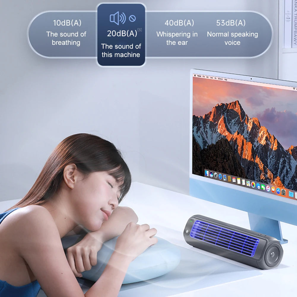Multifunctional Electric Fan USB Cooling Fan AIr Conditioner Battery Powered Lightweight Desk Fan For Summer Bedroom Home Office