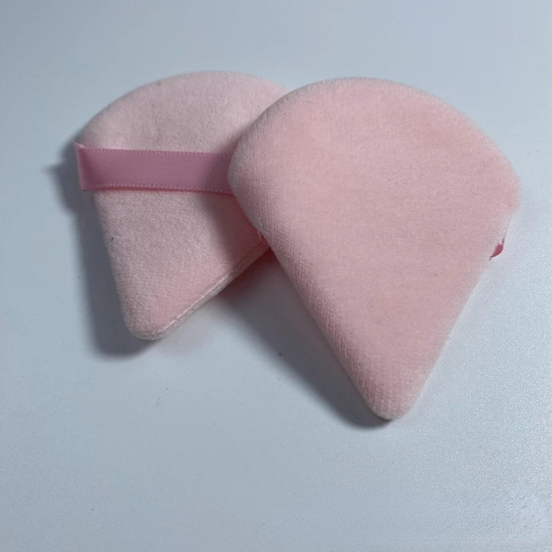 1pc Velvet Triangle Shaped Powder Puff Wet Dry Used Washable Soft Makeup Sponge Tool For Foundation Powder Blusher Wholesale