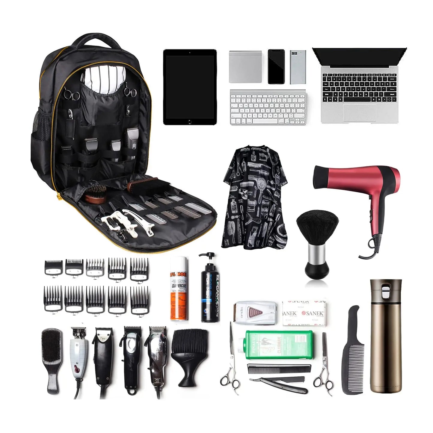 Barber Supplies Backpack Portable Clippers Organizer Hairstylist Tools Bag Large Capacity Travel Bag Salon Storage Shoulders Bag