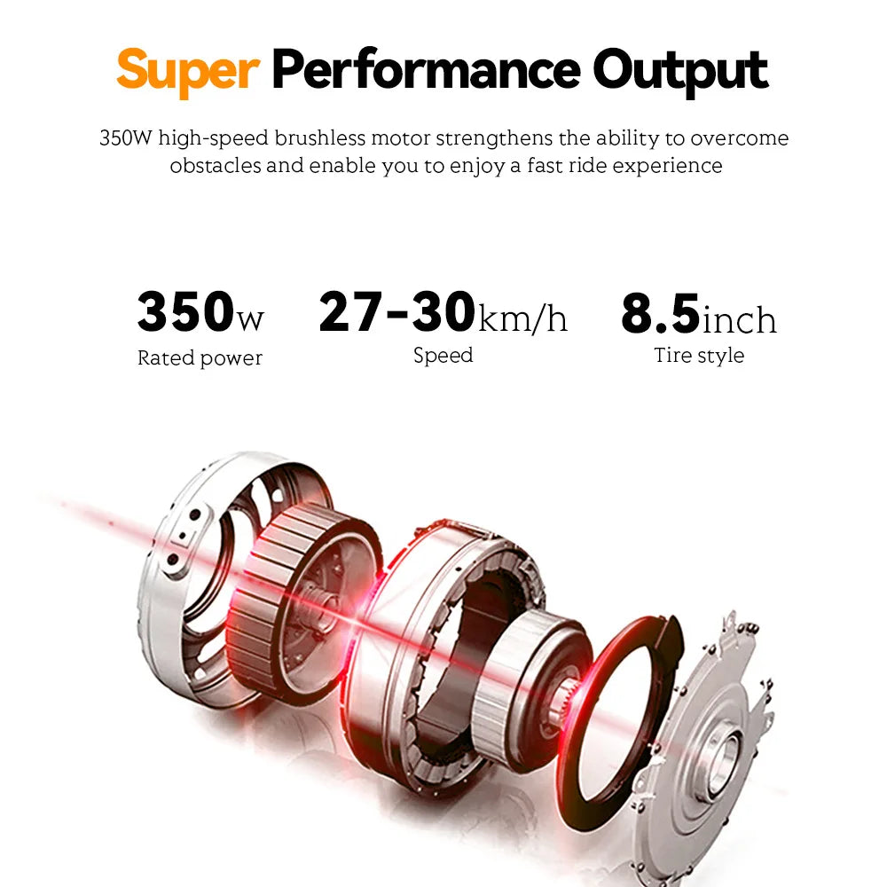 US inventory HEZZO 350W Motor 36v10.4ah Battery Electric Scooter Mobile APP Controlled Folding Electric Scooter