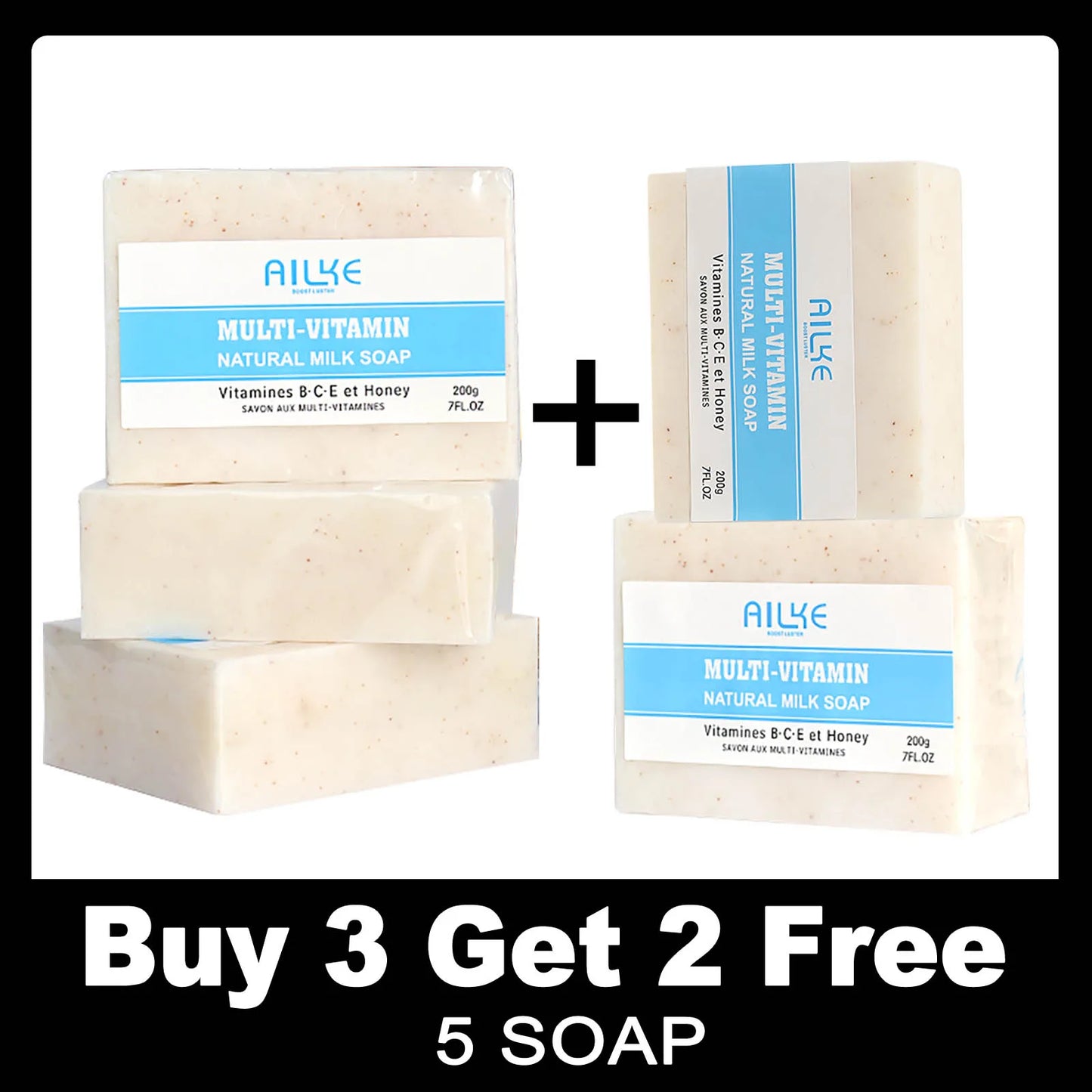 AILKE Multi-Vitamin Lightening Skin Set, Reduce Blemish, Absorbs Quickly Moisturizes with Vitamins B/C/E, Rejuvenates Skin