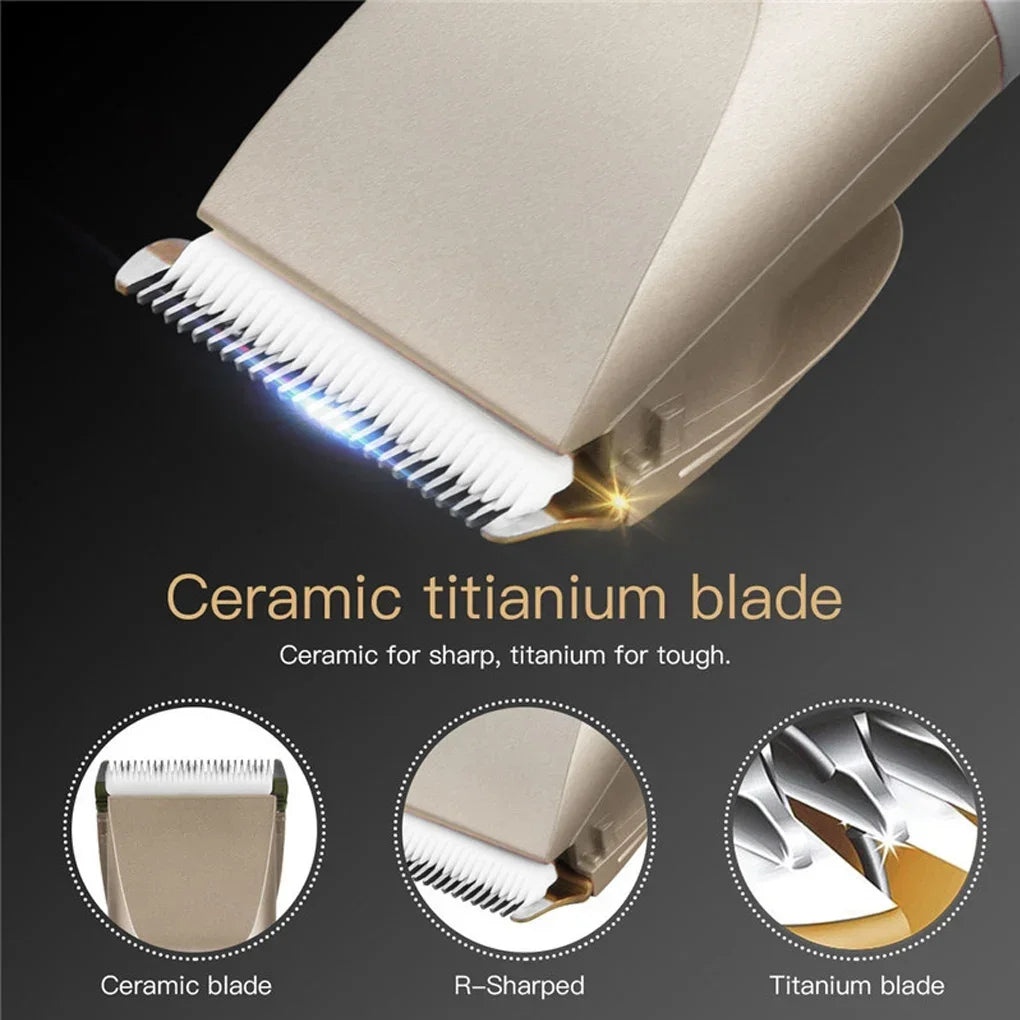 Professional electric barber clippers men barber beard trimmer rechargeable hair clippers ceramic blades hair trimmer