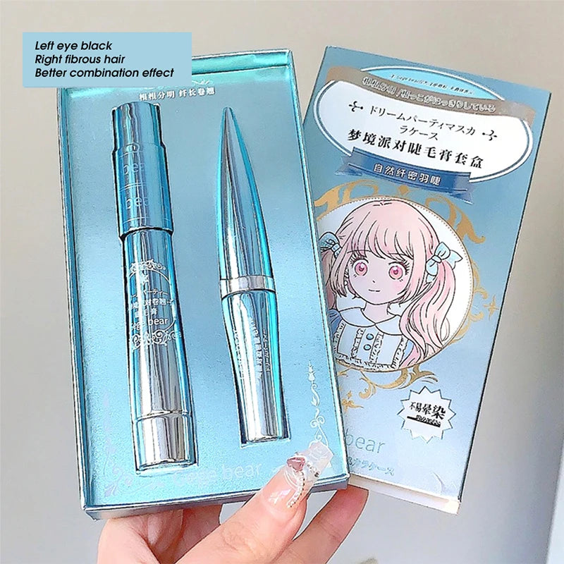 Fiber base mascara case is waterproof, thin and long, not easy to smudging and lengthening Long natural curling