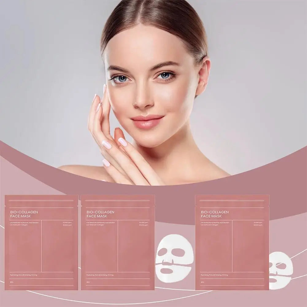 5/10pcs Collagen Face Mask Moisturizing Refreshing Brightening Nourish Deep Hydration Moisturizer Feels light Collagen Skin Care