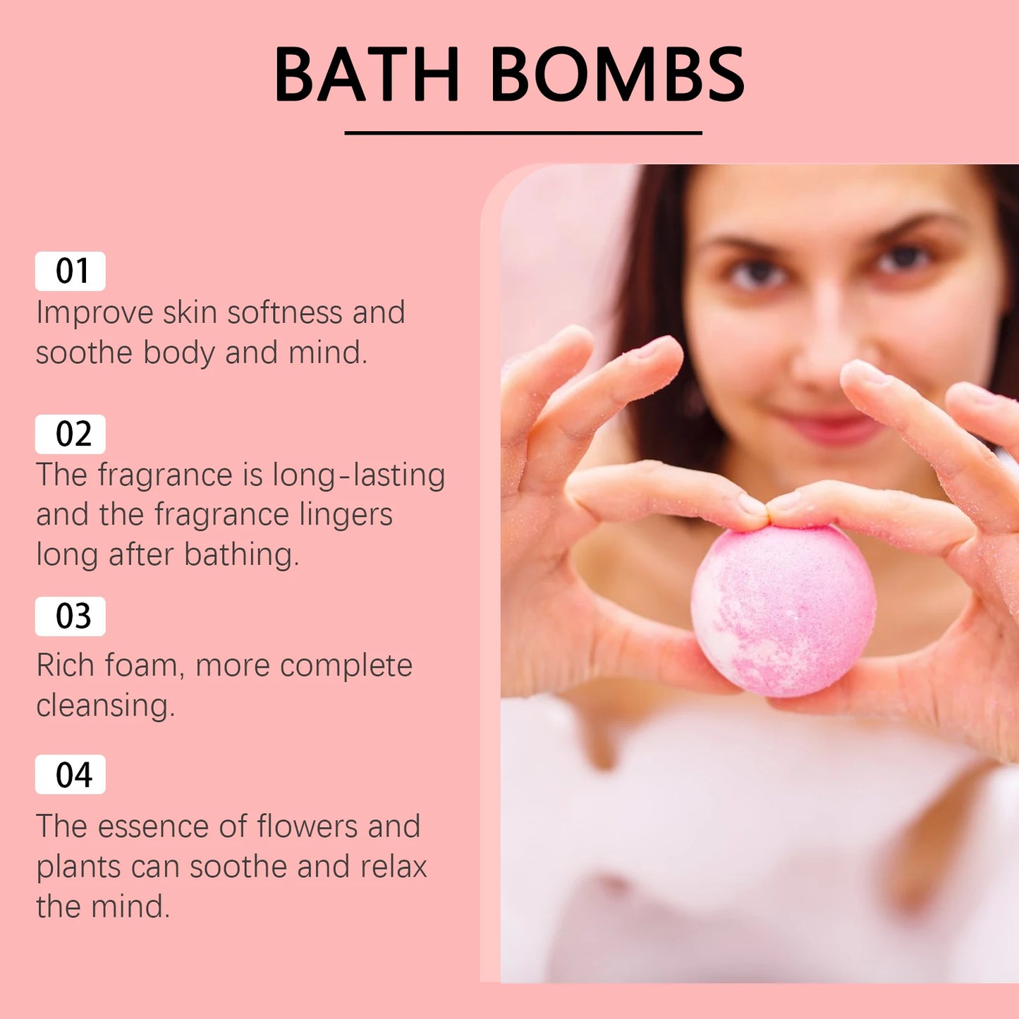 Bath Bombs Aromatherapy Body Relaxation Stress Relief Gentle Exfoliating Moisturize Tender Skin Bubble Bath Balls Christmas Gift