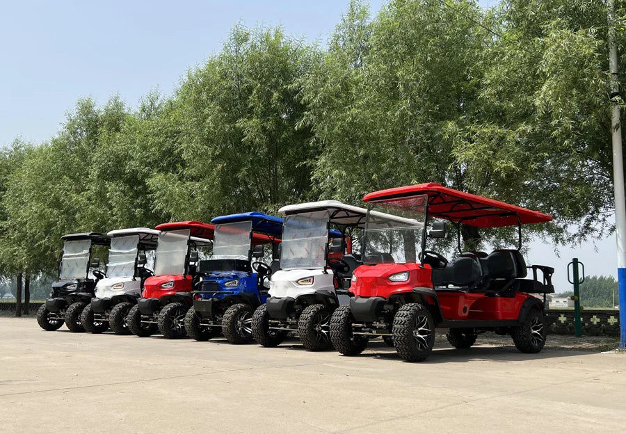 Brand New 4 Wheel Utility Vehicle 2 4 6 Seater 48/60/72V Electric Scooter Club Car Off Road Golf Cart With Rear Cargo Box