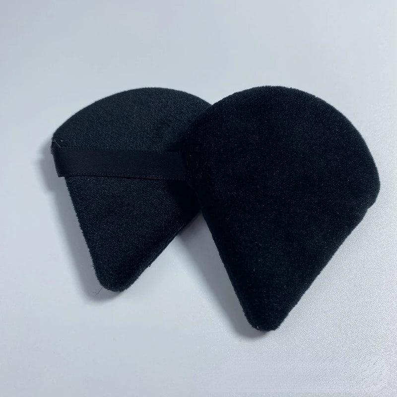 1pc Velvet Triangle Shaped Powder Puff Wet Dry Used Washable Soft Makeup Sponge Tool For Foundation Powder Blusher Wholesale