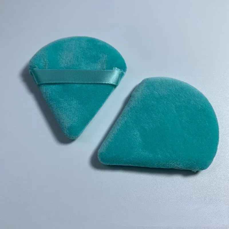 1pc Velvet Triangle Shaped Powder Puff Wet Dry Used Washable Soft Makeup Sponge Tool For Foundation Powder Blusher Wholesale