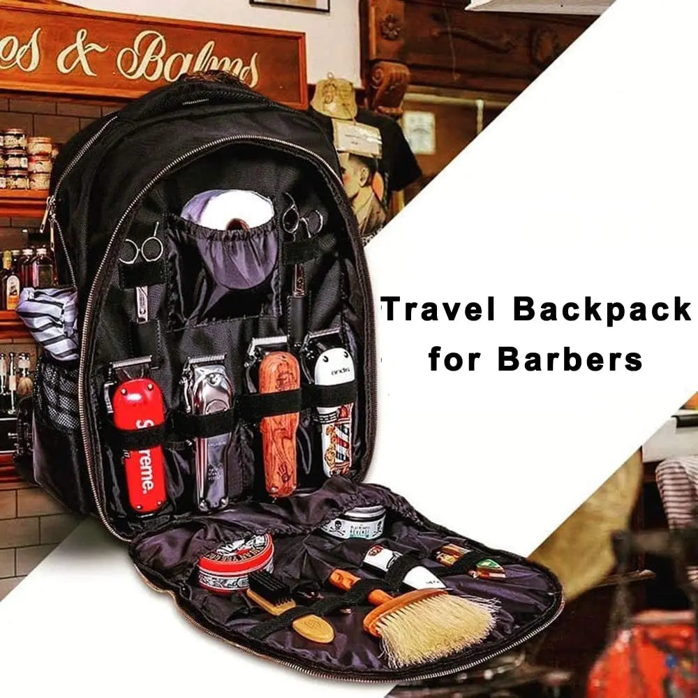 Barber Supplies Backpack Portable Clippers Organizer Hairstylist Tools Bag Large Capacity Travel Bag Salon Storage Shoulders Bag
