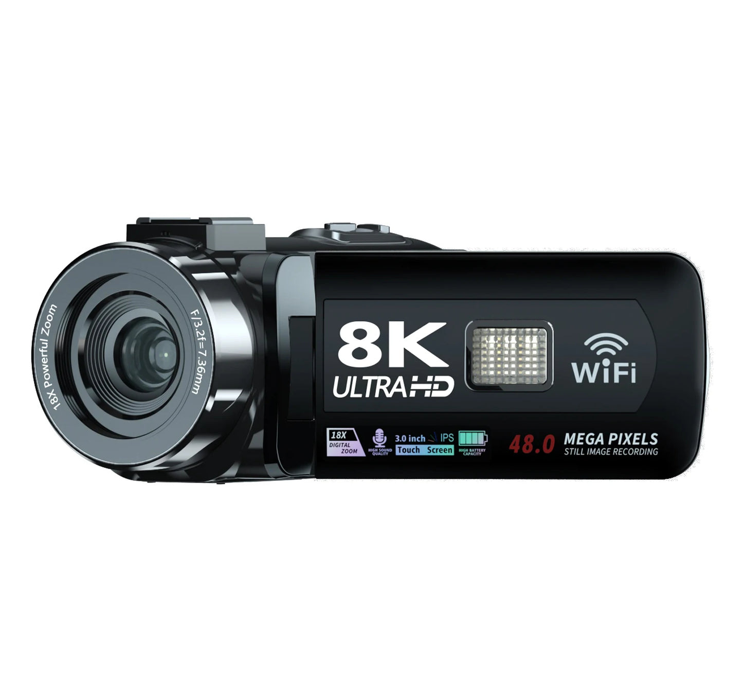 8K Professional Camcorder WIFI Digital Video Camera For Youtube Streaming Vlog Recorder 16X Time-Lapse Webcam Stabilizer Cam