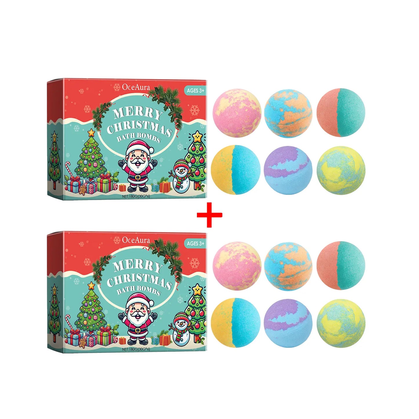 Bath Bombs Aromatherapy Body Relaxation Stress Relief Gentle Exfoliating Moisturize Tender Skin Bubble Bath Balls Christmas Gift