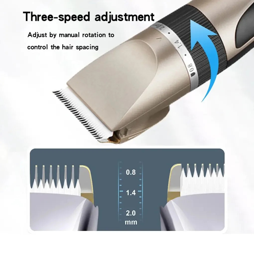 Professional electric barber clippers men barber beard trimmer rechargeable hair clippers ceramic blades hair trimmer