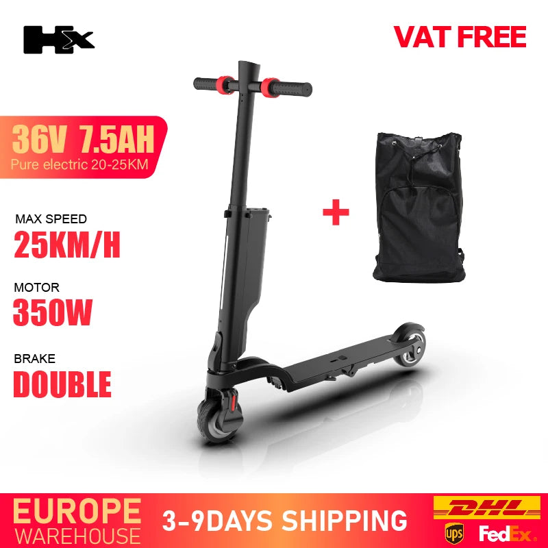HX Electric scooter Foldable 7.5A 350W 25KM/H electric scooters 36V EScooters 5.5 Inch E Scooter For Adults
