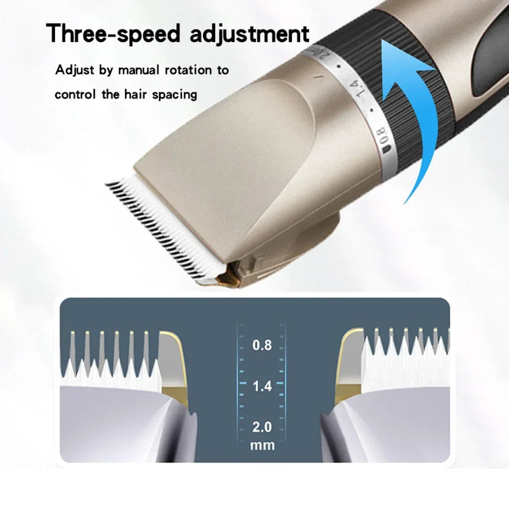 Professional electric barber clippers men barber beard trimmer rechargeable hair clippers ceramic blades hair trimmer