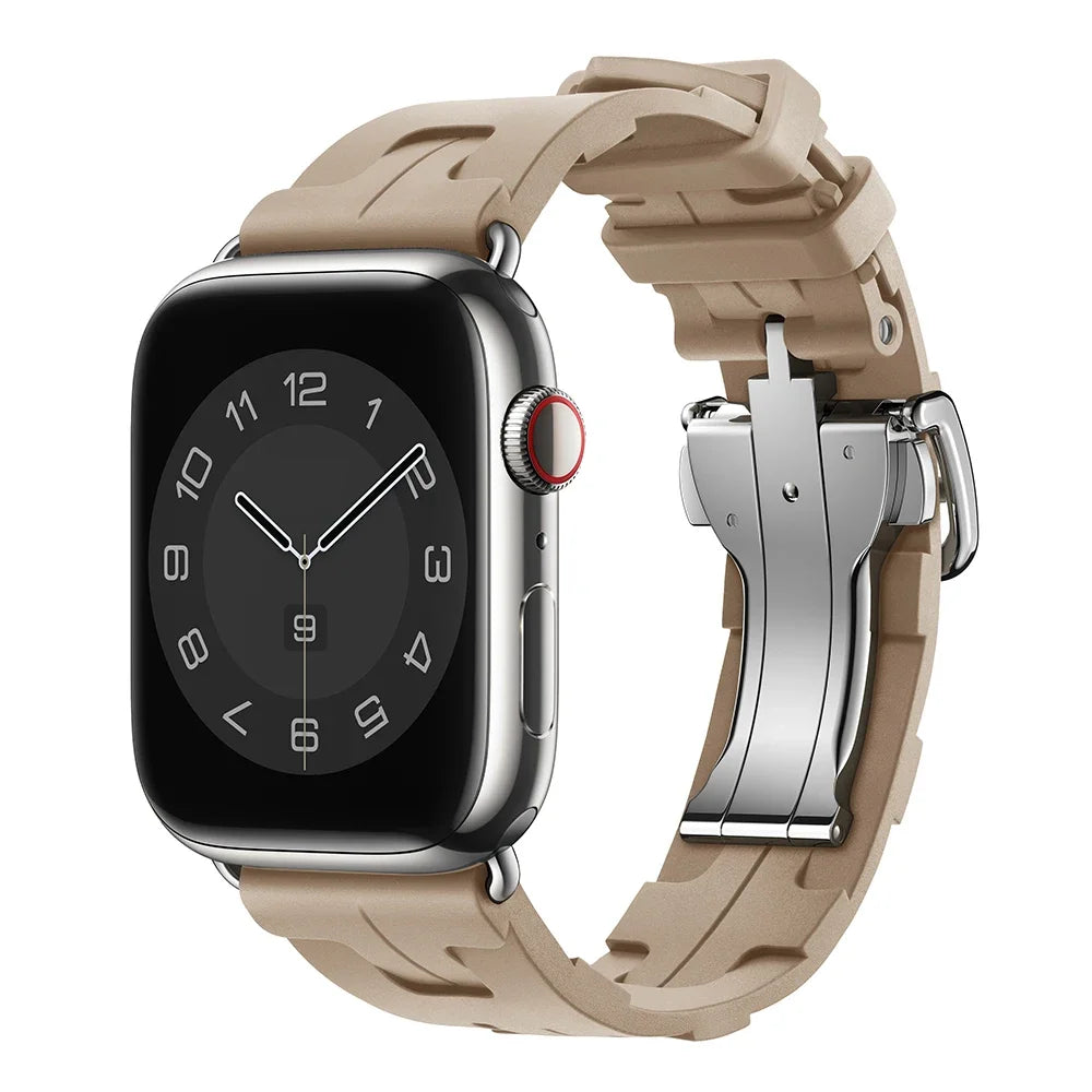 Kilim Single Tour Silicone Strap For Apple Watch Band 44mm 40mm 49mm 45mm 41mm 42mm bracelet iwatch series 9 se 3 6 7 8 ultra 2
