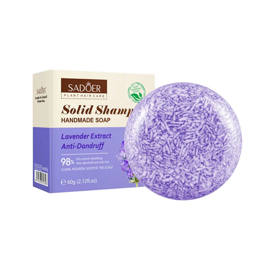 Lavender Shampoo Soap 1Box AntiDandruff & Anti-Itching Deep Cleansing Hair Care Strengthening Hair Roots Lightening & Revitalizi