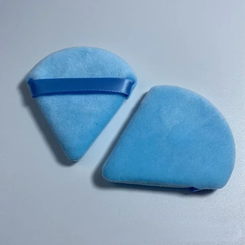 1pc Velvet Triangle Shaped Powder Puff Wet Dry Used Washable Soft Makeup Sponge Tool For Foundation Powder Blusher Wholesale