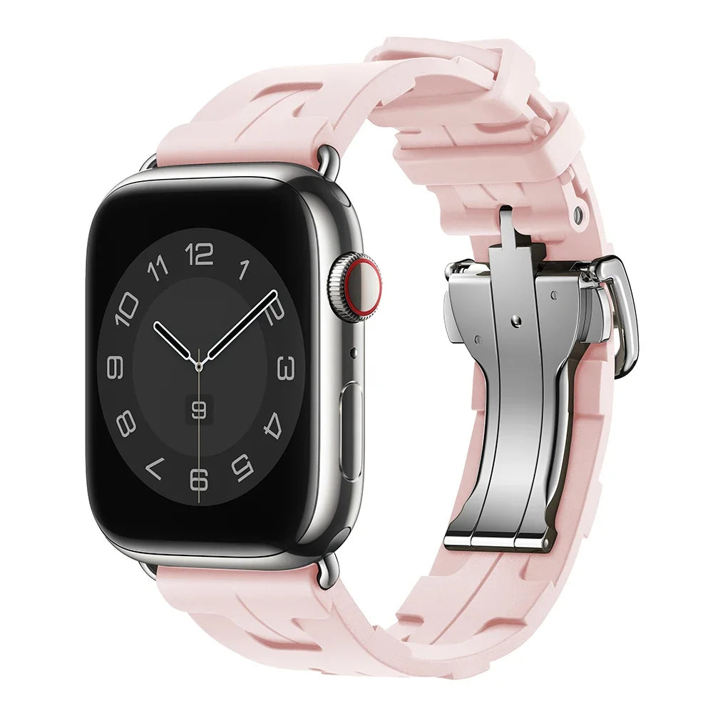 Kilim Single Tour Silicone Strap For Apple Watch Band 44mm 40mm 49mm 45mm 41mm 42mm bracelet iwatch series 9 se 3 6 7 8 ultra 2